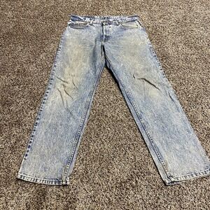 Vintage‎ Levi's 506 36x32 Acid Wash Blue Denim Jeans Made USA 90s 80s
